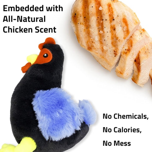 Playology Dog Toys | Plush Toy Hen Stuffed Animal for Dogs | Medium Chicken Scented Toy - Easy to Clean and Made from