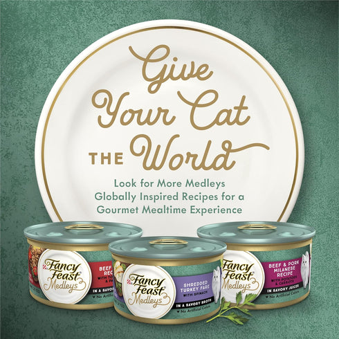 (Pack 24) 3 oz. Purina Fancy Feast Wet Cat Food, Medleys Tender Turkey Primavera With Tomatoes, Carrots and Spinach