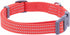 Blueberry Pet Essentials Matching Small Dog Collar - Adjustable Classic Solid Color Nylon Reflective Fiery Red Collar