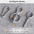 Horse Tie Ring, Safe Horse Accessories, Humane Way Tie Ring with Eye Bolt and Quick Snap