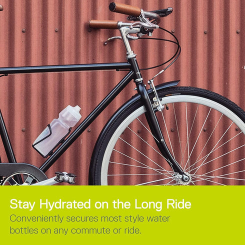 Lightweight Bike Water Bottle Holder by Delta Cycle - Bottle Cage Holder Mount - Compatible with Any Standard Water Bottle - Easy Installation Quickly Mounts to Any Bike
