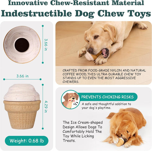 MARDOGE Breeds,Frozen Anxiety(Pack 2) Multi-Functional Interactive Dog Toys for Aggressive Chewers, Indestructible Dog