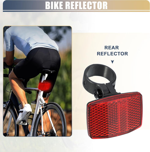 X AUTOHAUX 2.7cm Bicycle Reflectors, Plastic Red Warning Reflector Bike Accessories