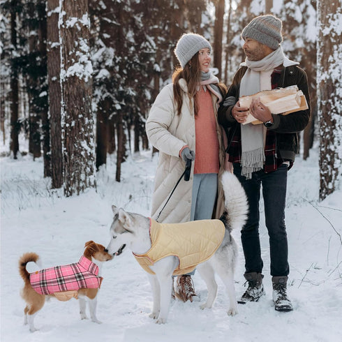 Kuoser Waterproof Dog Jacket, Pink XL, Adjustable Durable Coat for Extra Large Dogs