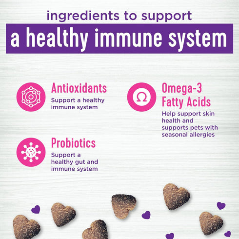 Immune 45 Count Wellness Salmon Flavored Soft Chew & Allergy Supplements for Dogs