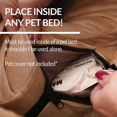 K&H Pet Products Heated Waterproof Pet Bed Warmer, Large Heating Pad for Cat and Dog Beds, Tan