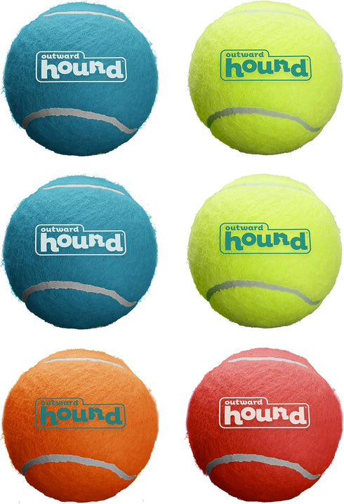 Outward Hound Squeaker Ballz Fetch Dog Toy, Medium Size, 6-Pack for Interactive Play