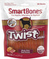 SmartBones Twist Sticks Made with Real Sirloin - 50 Count Rawhide-Free Chew for Dogs