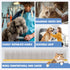 SUSOOK 8.5 Inch Dual Tooth Pet Comb for Mats and TanglesProfessional Grooming Comb Removing Excess Hair for Long-Haired