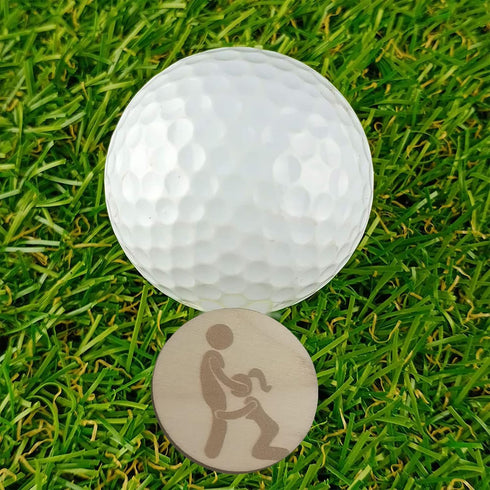 weilaike Golf Ball Markers - Funny Adult Ball Marker, 4Pcs Humor Patterns, Personalized Golf Accessories for Men Women