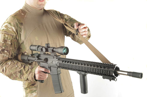 Raine Tactical Sling - Marine Corps Issued Two Point Tactical Gear Sling in Coyote Brown for Marine Equipment