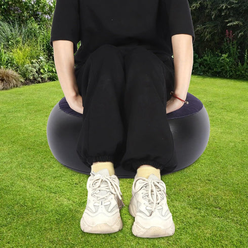 Mimdixy Inflatable Ottoman, Portable Outdoor Camping Chair Sofa Inflatable Flocking Stool Footrest Flexible Foot Stools