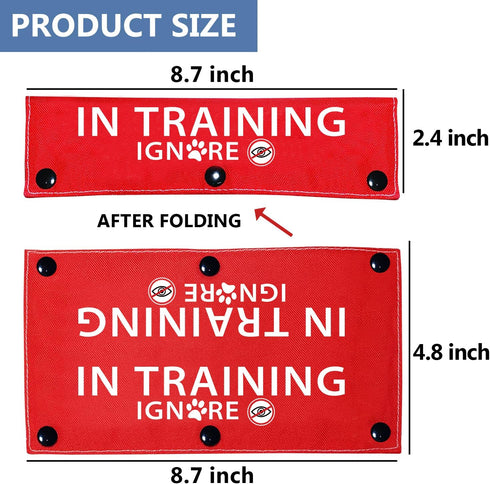 Humorous Dog Leash Sleeve in Training Ignore - Fun Dog Leash Wrap with Alert Design, Includes Red and Black 2 Sleeves