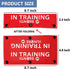Humorous Dog Leash Sleeve in Training Ignore - Fun Dog Leash Wrap with Alert Design, Includes Red and Black 2 Sleeves