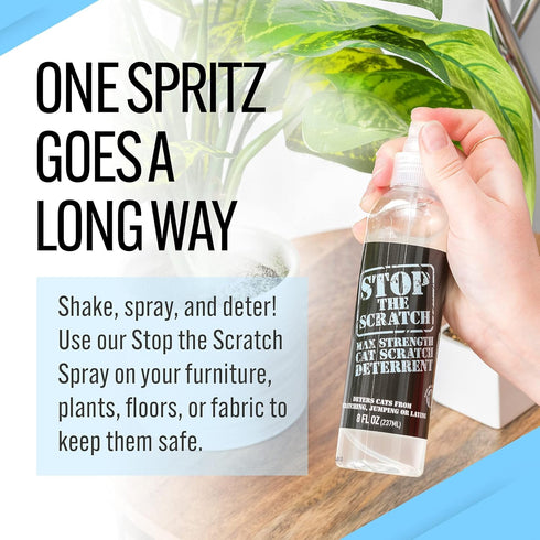 EBPP Stop The Scratch Cat Spray Deterrent, Non-Toxic, Safe for Plants and Furniture, Rosemary Oil