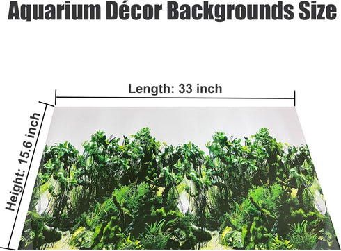Fish Tank Background - Sea Anemone Coral Theme Double-Sided Poster for Aquarium Wallpaper