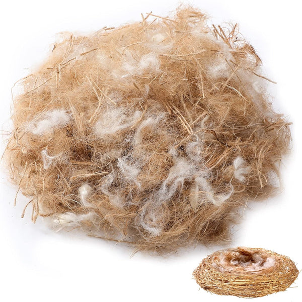 120g/4.23 Oz Mixing Bird Nesting Materials, Parakeet Nesting Hideouts for Canary Coconut Winter Small Bird Cages