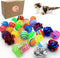 30 Pack LASOCUHOO Cat Toys Kitten Assortment - Rainbow, Crinkle, Sparkle, Bell & Sisal Balls for All Cats