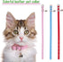 Weewooday 6 Pieces Leather Cat Collar with Bell, Cute Pet Kitten Collar for Boy Girl Cats, Safety Elastic Strap for