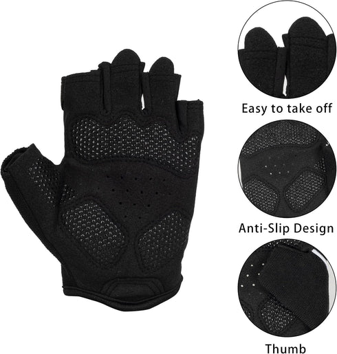 KorhLeoh Workout Gloves for Men Women Anti-Slip Palm Exercise Gloves for Gym, Weight Lifting, Cycling, Climbing