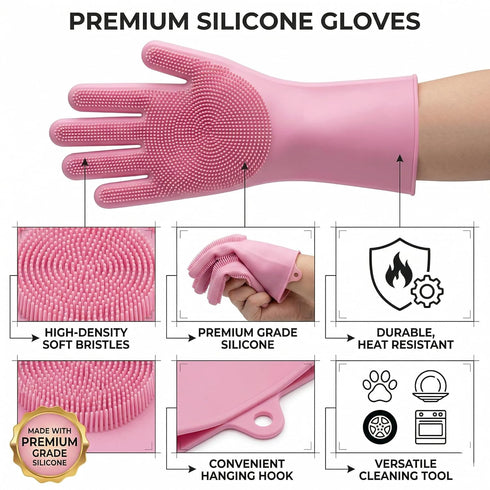 (1 NVNAN Dog Bath Gloves for Washing, Pet Grooming Gloves with Shampoo Brush, Dog Bath Brush for Dogs and Cats