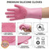 (1 NVNAN Dog Bath Gloves for Washing, Pet Grooming Gloves with Shampoo Brush, Dog Bath Brush for Dogs and Cats
