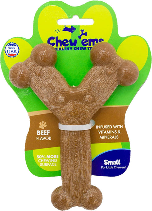 Chew'ems Durable Chew Toys for Small Dogs - Long-Lasting & Flavorful Beef-Flavored Chew Dog Toys
