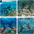 18x33cm UPKOCH Foldable Fish Trap Cage Crab Shrimp Fishing Net Trap with Spring Frame, Black Mesh Two-Hole Design