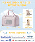 Soft Pet Carrier for Cats and Dogs, Airline Approved Travel Carrier for Pets Up to 20lbs, Collapsible Design (Pink)