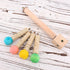 Gosknor 360 Bird Stand Perch Toy, Premium Wooden Interactive Spinning Parakeet Toys Degree Free Rotation Practical Bird