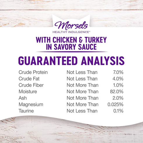 Wellness Healthy Indulgence Natural Grain Free Wet Cat Food, Chicken & Turkey Morsels, 3-Ounce Pouch (Pack of 24)