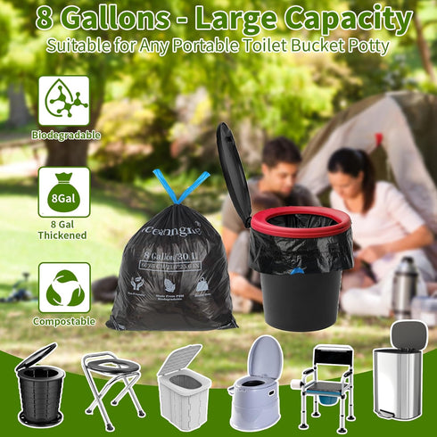Oceanengine Portable Toilet Bags for Camping and Travel - Convenient and Eco-Friendly