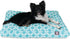 Teal Links Medium Rectangle Indoor Outdoor Pet Dog Bed with Removable Washable Cover by Majestic Pet Products