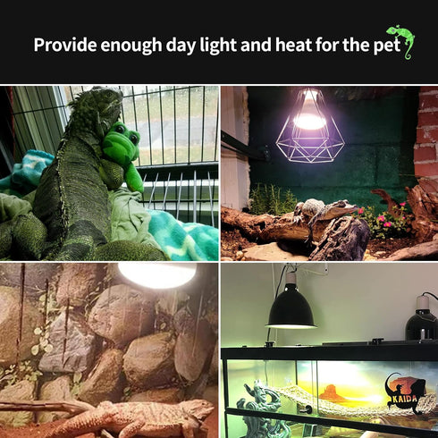 2 Pack 75W Reptile Heat Lamp Bulbs - UVA Basking Spot Soft Sun Light for Bearded Dragon & Reptiles, White