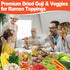 13oz 9 Mixed Dehydrated Goji & Vegetables, Kinds Dried Ramen Toppings with Carrots, Corn & Cabbage, Freeze-Dried