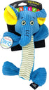Spunky Pup Wibbleez Dog Toy, Stretchy Nylon Webbing with Plush Squeaker Head, Durable Tug Toy