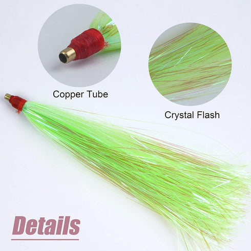 Fishing Teasers, 12/18pcs Squid Teaser Fishing Mylar Flash for Flounder Rigs, Saltwater Fishing Lure in 3 Colors