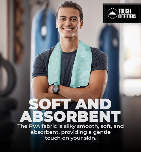 Tough Outfitters Quick Dry Towel, Lightweight Microfiber Towels for Travel, Camping, Swim, Beach