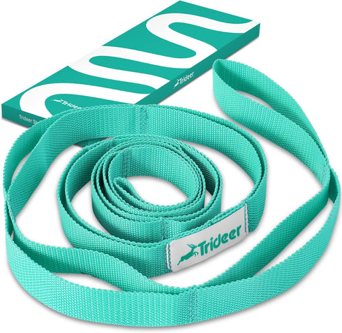 Trideer Yoga Strap - Stretching Strap with 10 Loops for Physical Therapy, Pilates, Exercise & Dancing