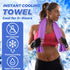 KEAFOLS 10 Pack, 40x12 Cooling Towels for Neck and Face Soft Breathable Sweat Towels, Microfiber Sport Towel for Yoga