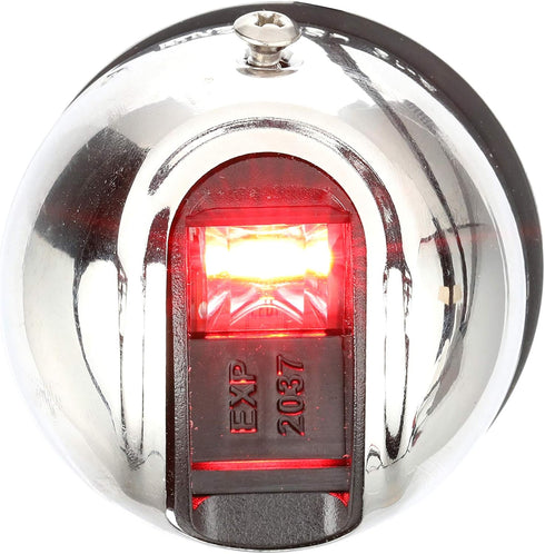 NV4012SSR-7 Red Port Light Armor LED Vertical Mount Navigation Bow Light by Attwood