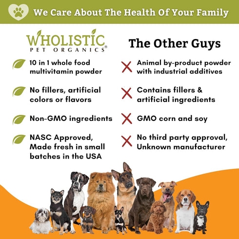 Wholistic Pet Organics Canine Complete, 1lb - Organic Pumpkin Supplement for Dogs, Supports Digestion & Heart Health