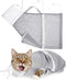 Cat Shower Net Bag, Adjustable Grooming Bathing Bag for Cats, Prevent Biting and Scratching (Grey)