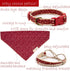 Pettsie Adjustable Dog Bandana Collar with Matching Owner Bracelet - Soft Hemp Scarf Set for Small Dogs, Red
