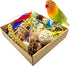 SUAIOLOAQ Natural Bird Foraging Toys, Interactive Chew Toys, Perfect for Parakeets, Cockatiels, Conures,