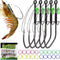 LUCKYFISHING Live Shrimp Hooks Fishing Hooks Saltwater Freshwater 20pcs Professional V Shrimp