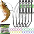 LUCKYFISHING Live Shrimp Hooks Fishing Hooks Saltwater Freshwater 20pcs Professional V Shrimp