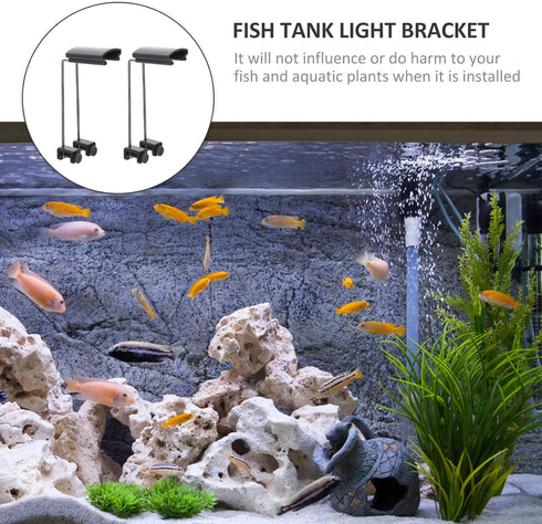 2pcs Fixtures Lamp Holders Light Rack Professional Led Support Accessories Decoration Tank Grass Water for Holder