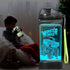 Lightzz Kids Water Bottle, 3D Glowing Monster Truck LED Light, 14 OZ Tritan BPA Free Travel Cup for Kids