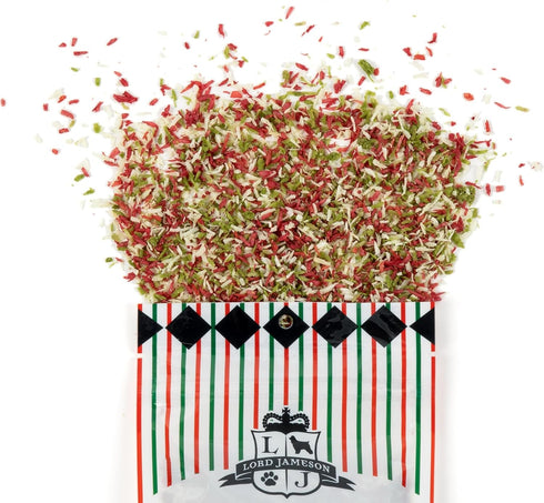 Holiday SuperFetti Dog Sprinkles 3oz - Organic Food Topper Made from Coconut, Red & Green Treat